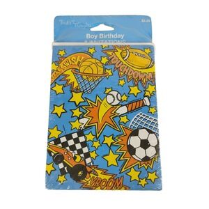 Vintage NOS Tender Thoughts Boy Birthday Invitations Sports Theme Party
